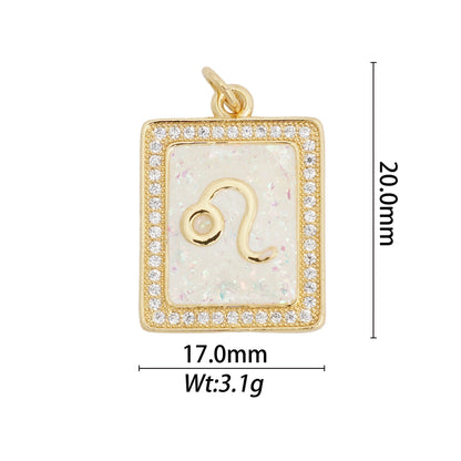 1 Piece Copper Constellation Pendant