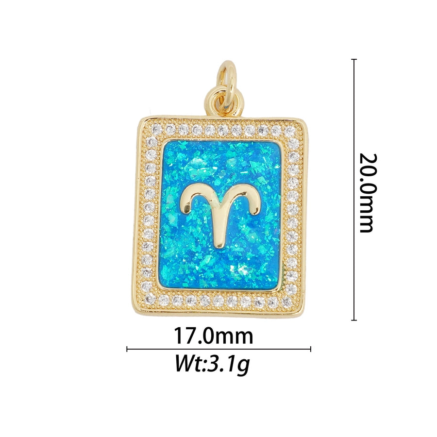 1 Piece Copper Constellation Pendant