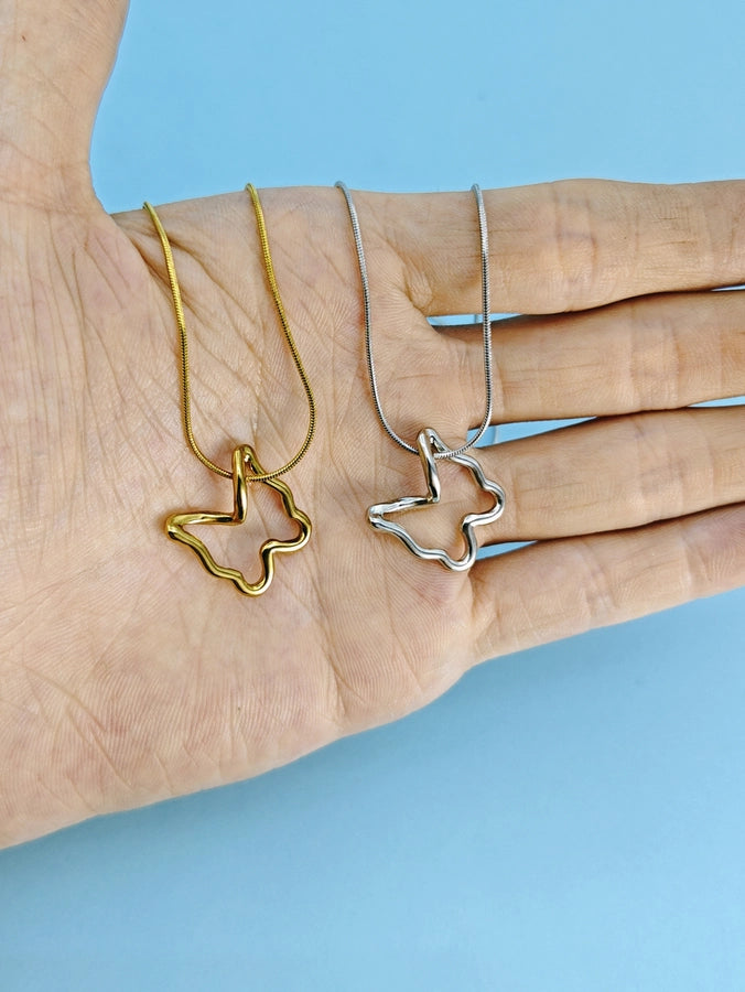 Jewelry Elegant Simple Style Classic Style Butterfly 304 Stainless Steel Pendant Necklace