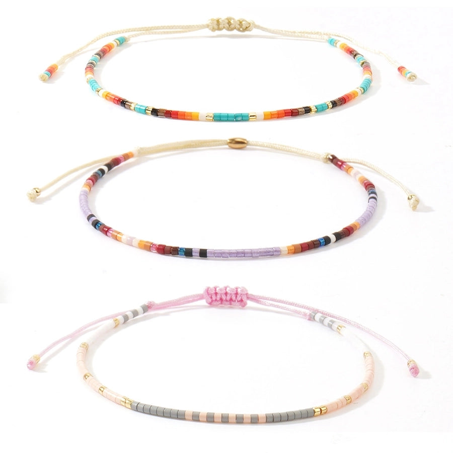 Bohemian Round Seed Bead Wax line Copper  Beaded Bracelets