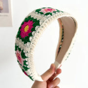 Green Knitted Flat Headband