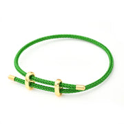 8-Word Buckle Oil Green Steel Wire Carrying Strap (Gold)