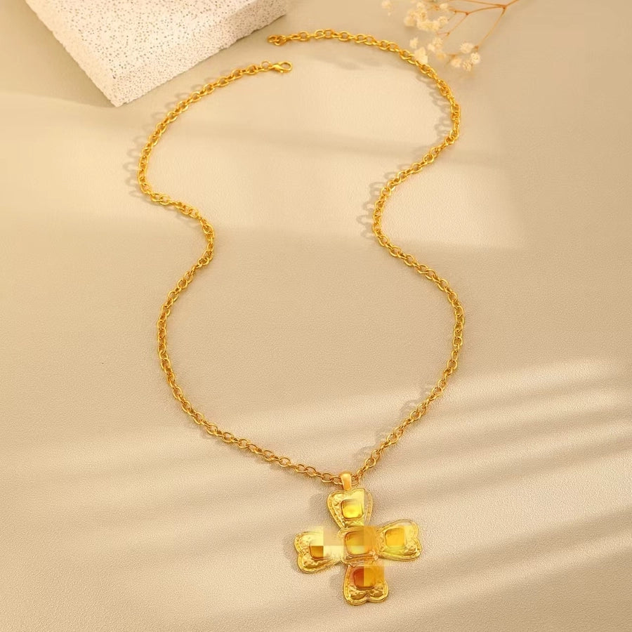 Vintage Style Classic Style Cross Alloy cable chain Pendant Necklaces