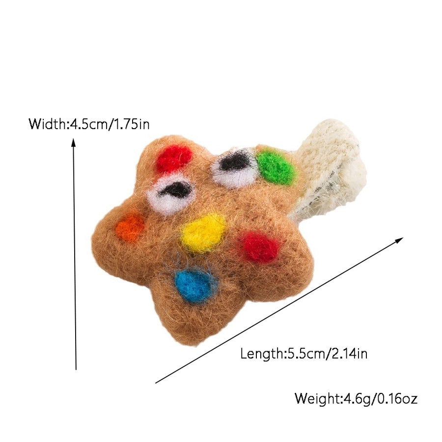 Children Unisex Cute Animal Star Cherry Cashmere Hair Clip