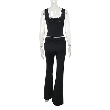 Holiday Daily Women's Streetwear Solid Color Spandex Polyester Pants Sets Pants Sets