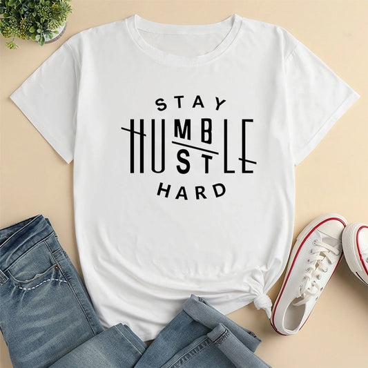simple style popular letter printing casual t-shirt