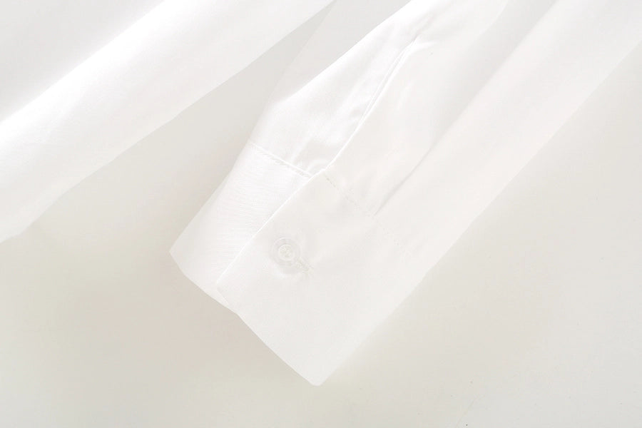 Women's Blouse Long Sleeve Blouses Elegant Solid Color