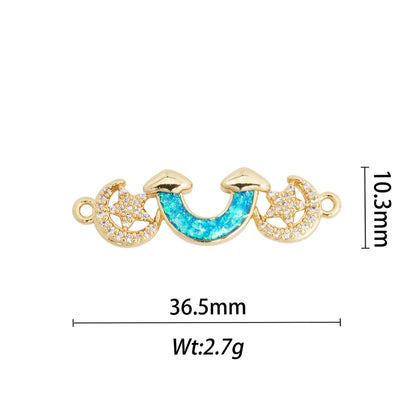 1 Piece Copper Geometric Letter Heart Shape