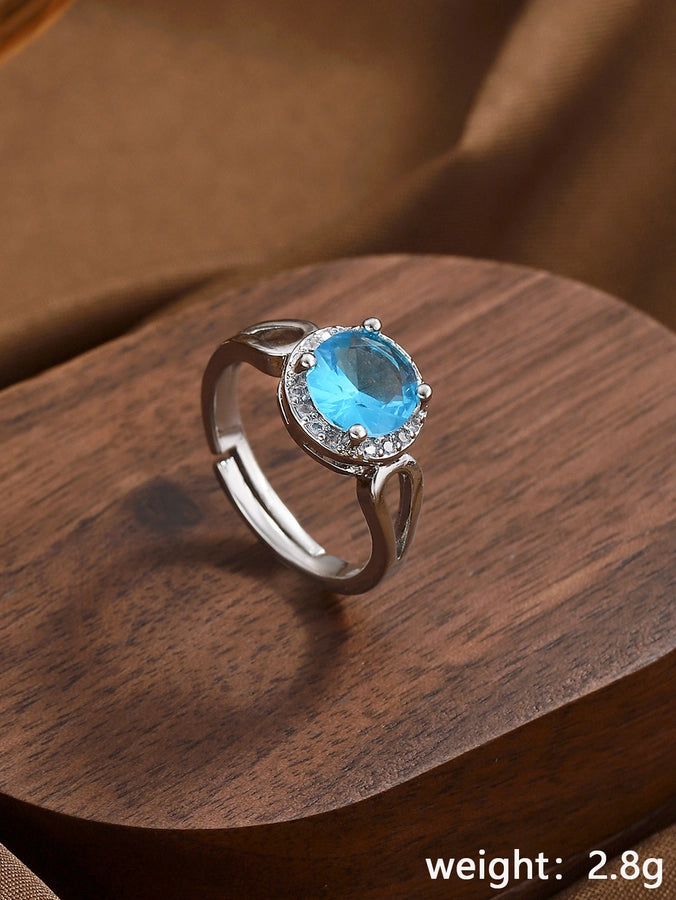 Copper Geometric Adjustable Ring