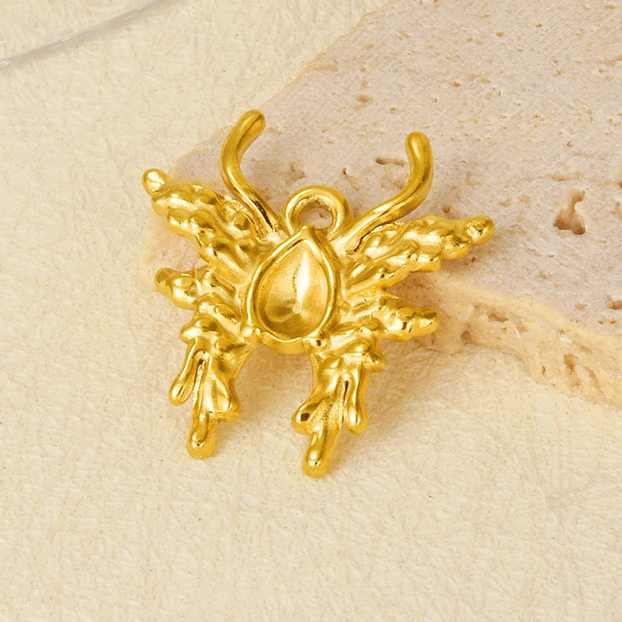 1 Piece 24 * 22mm 304 Stainless Steel 18K Gold Plated Butterfly Pendant Jewelry Accessories