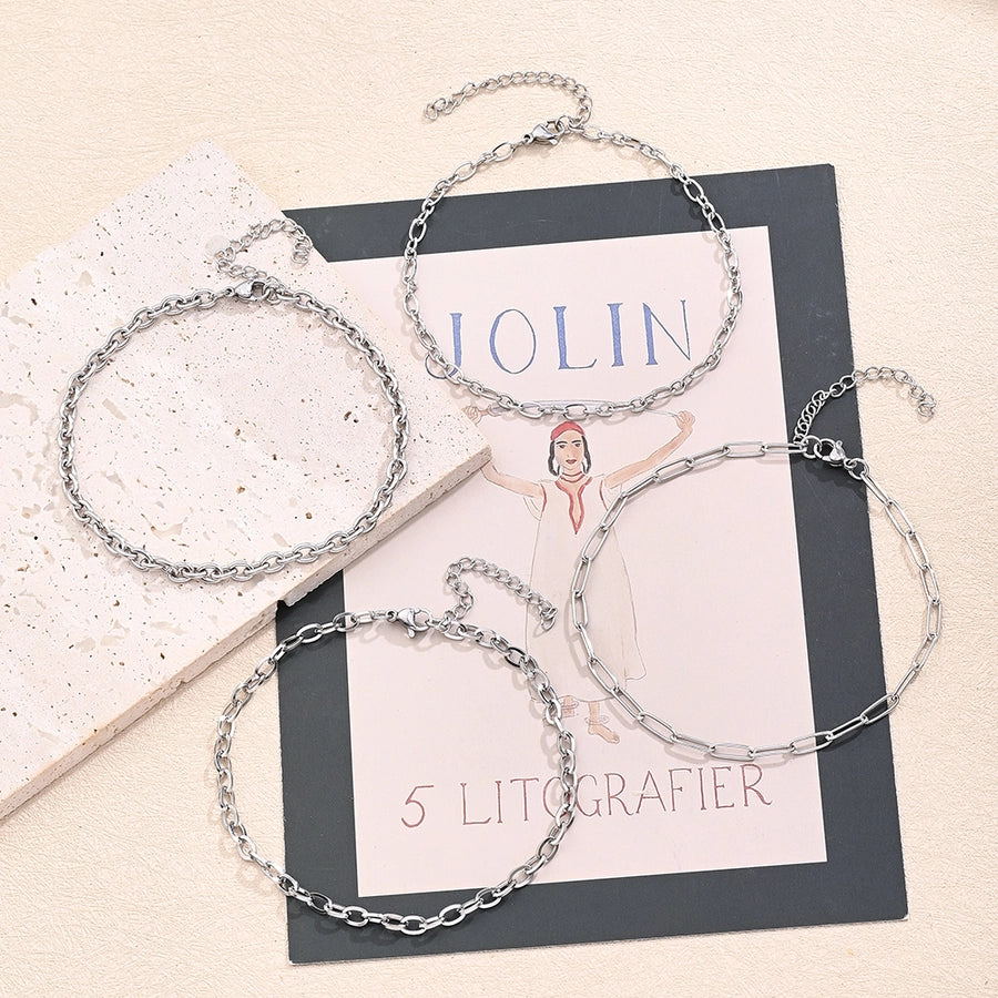 10 Strands/Package 304 Stainless Steel cable chain Polished Length:230+50mm Jewelry Accessories