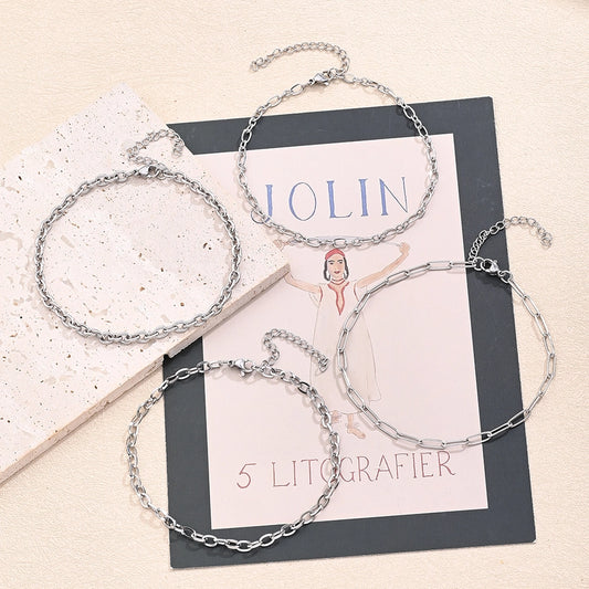 10 Strands/Package 304 Stainless Steel cable chain Polished Length:230+50mm Jewelry Accessories