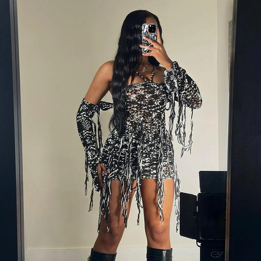 Masquerade Women's Streetwear Color Block Spandex Polyacrylonitrile Fiber Skirt Sets Skirt Sets