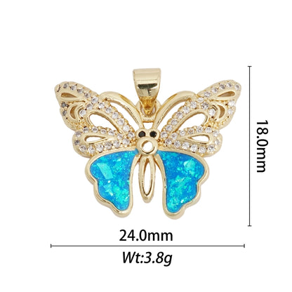 1 Piece Copper Butterfly Fish Tail Pendant