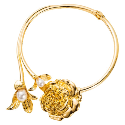 Elegant Glam Flower Pearl Alloy  Choker