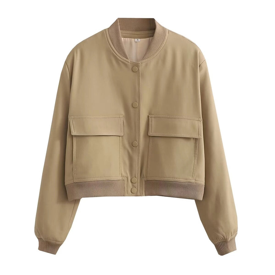 Women's Streetwear Solid Color Single Breasted Coat Casual Jacket