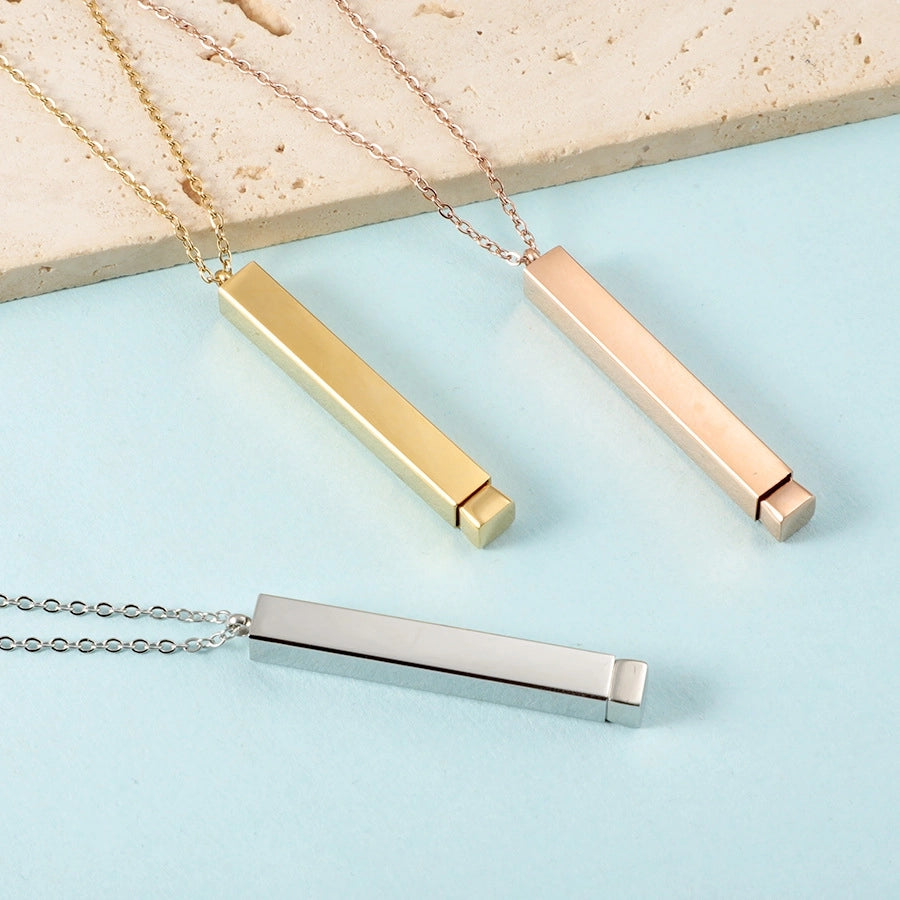 Jewelry Streetwear U Shape 304 Stainless Steel 18K Gold Plated Pendant Necklace