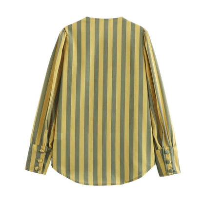 Women's Blouse Long Sleeve Blouses Vacation Simple Style Multicolor