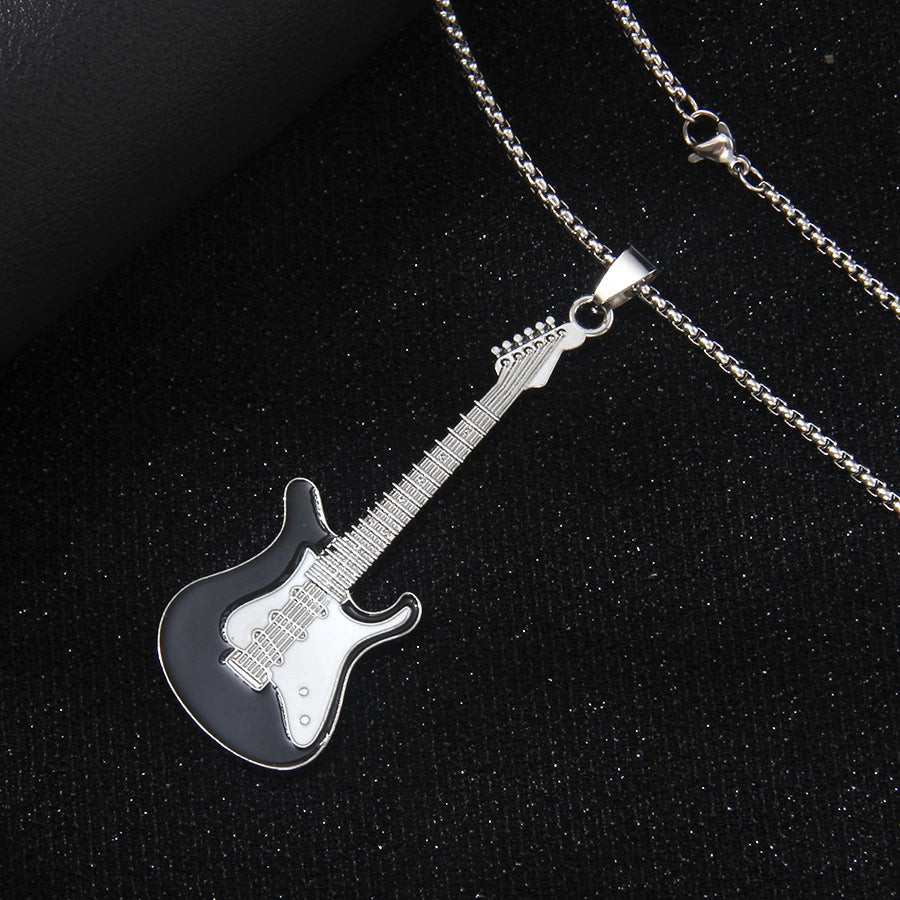 Simple Style Classic Style Guitar 201 Stainless Steel Alloy Plating Unisex Pendant Necklace