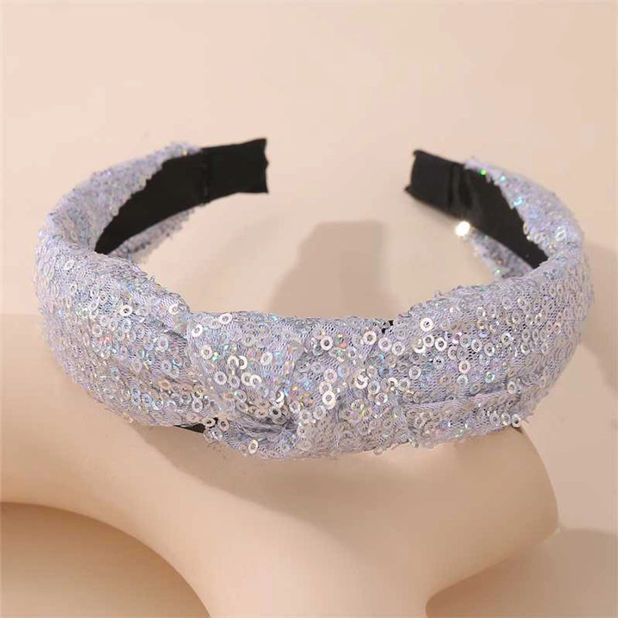 Women's Sweet Simple Style Colorful Solid Color Polyester Sequins Hair Band