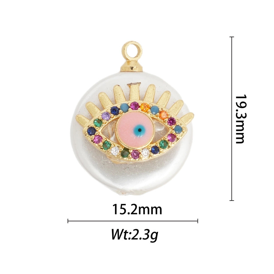 1 Piece Copper Geometric Devil's Eye Star Pendant