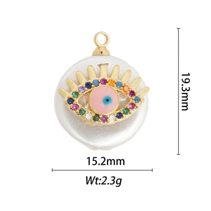 1 Piece Copper Geometric Devil's Eye Star Pendant