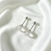 A Pair of White Threaded Screws. 6mm