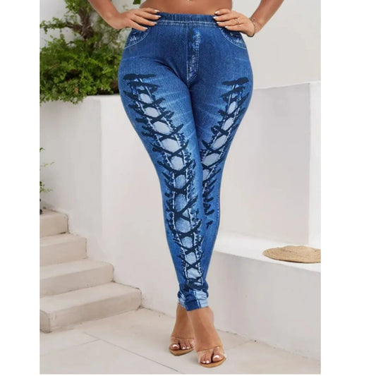 Women's Daily Casual Geometric Ankle-Length Jeans