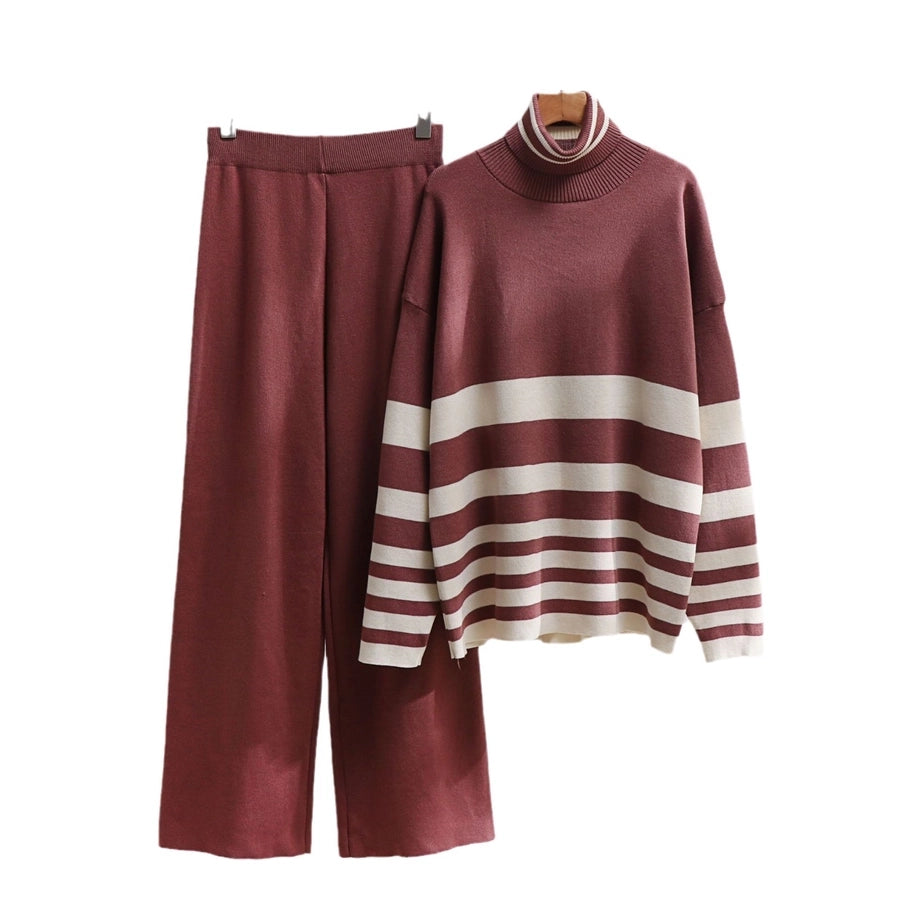 Holiday Women's Simple Style Color Block Mercerized Cotton Colored Cotton Pants Sets Pants Sets