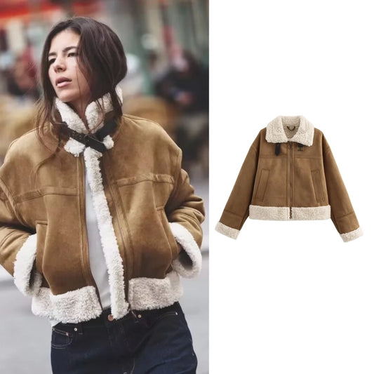 Women's Vacation Simple Style Solid Color Zipper Coat Casual Jacket