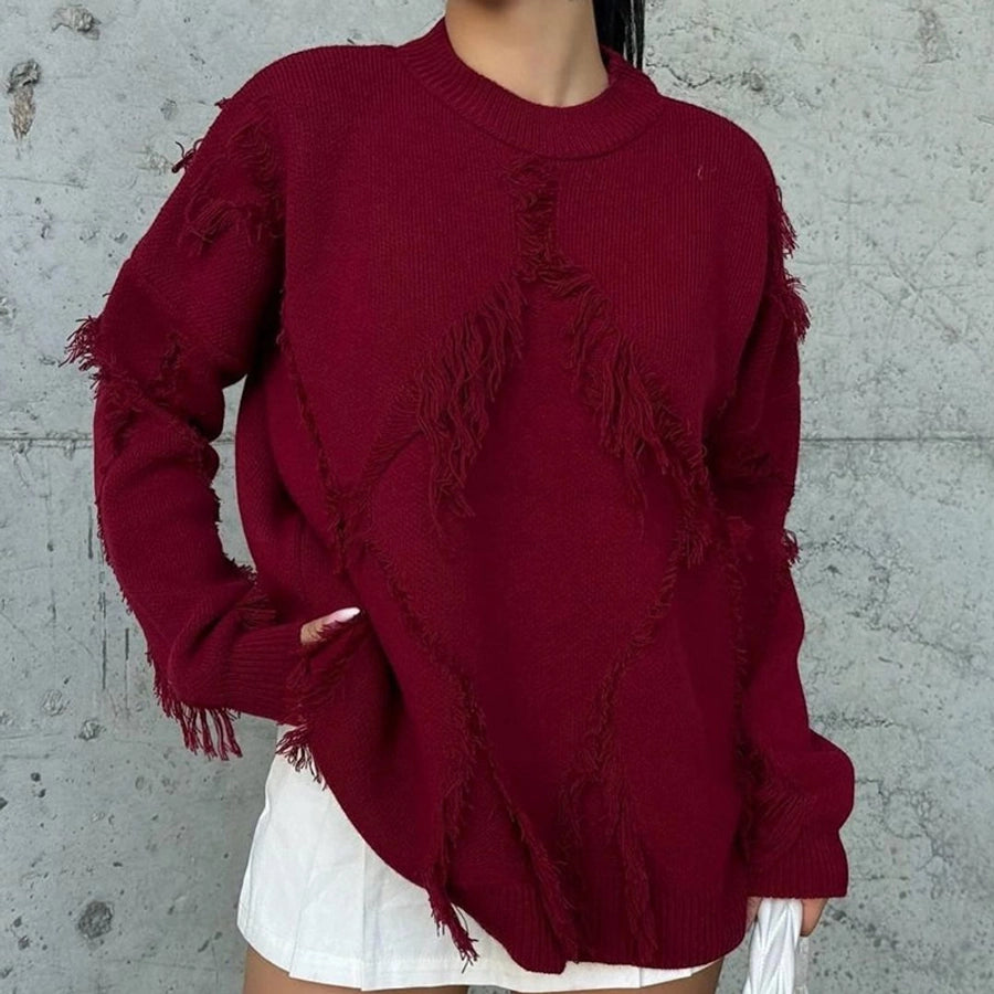 Women's Sweater Long Sleeve Sweaters & Cardigans Streetwear Solid Color