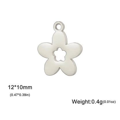 1 Piece 304 Stainless Steel Tortoise Flower Shell Pendant