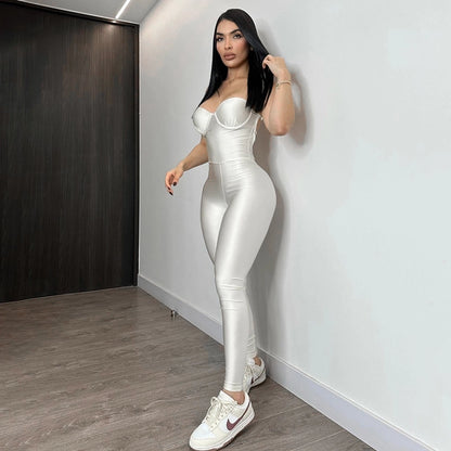 Women's Daily Streetwear Solid Color Full Length Jumpsuits