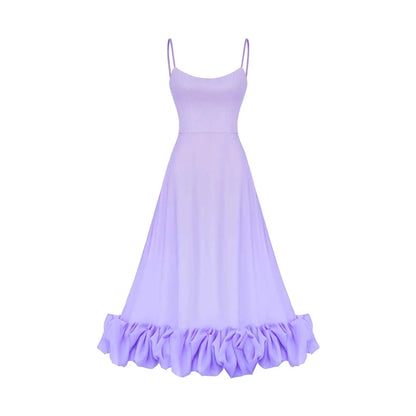 Women's Party Dress Vacation Simple Style Strap Sleeveless Solid Color Maxi Long Dress Cocktail Party