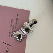 Pink Rhinestone-Rectangular Diamond Bow