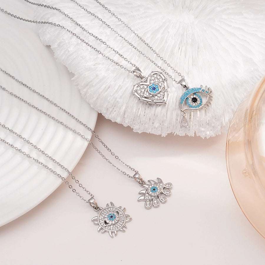 Jewelry Lady Sexy Shiny Eye 304 Stainless Steel Copper Necklace