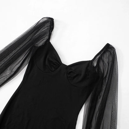 Women's Hip skirt Streetwear V Neck Long Sleeve Solid Color Knee-Length Daily