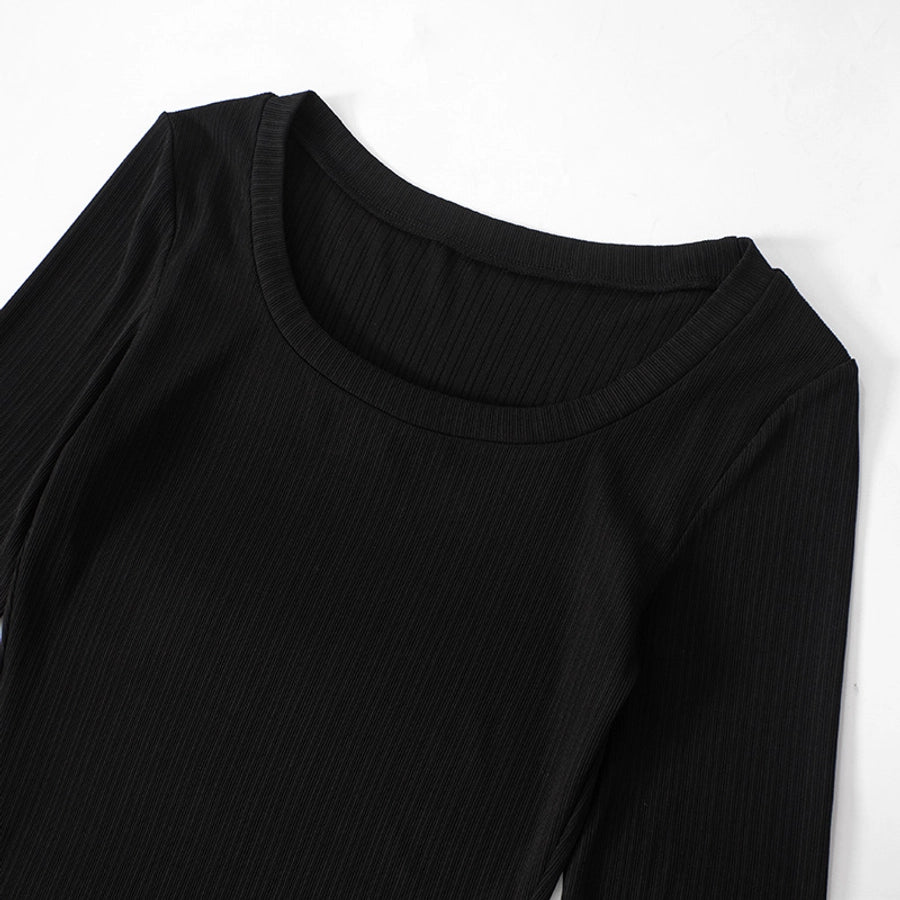 Women's T-shirt Long Sleeve T-Shirts Streetwear Solid Color