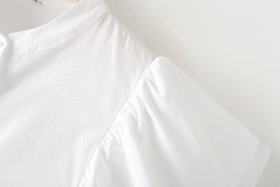 Women's Blouse Long Sleeve Blouses Elegant Solid Color