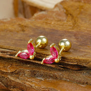 Y20284-golden Red Diamond 1 Pair