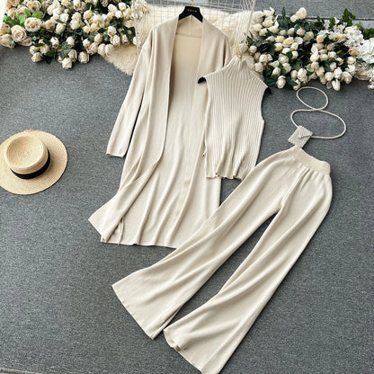 Holiday Women's Vacation Simple Style Solid Color Ice Silk Polyester Pants Sets Pants Sets