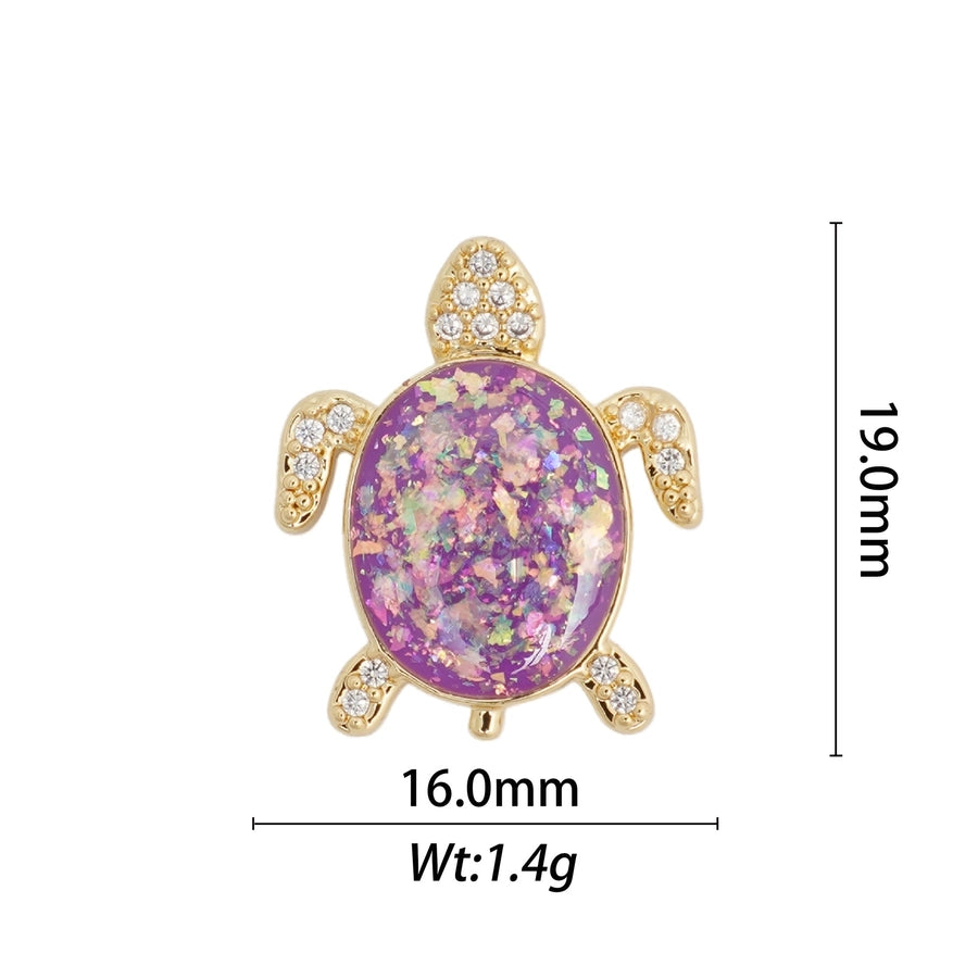 1 Piece Copper Tortoise Insect Pendant