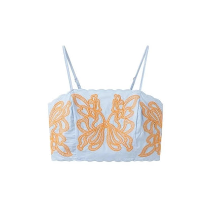 Daily Women's Vacation Butterfly Polyester Printing Skirt Sets Skirt Sets