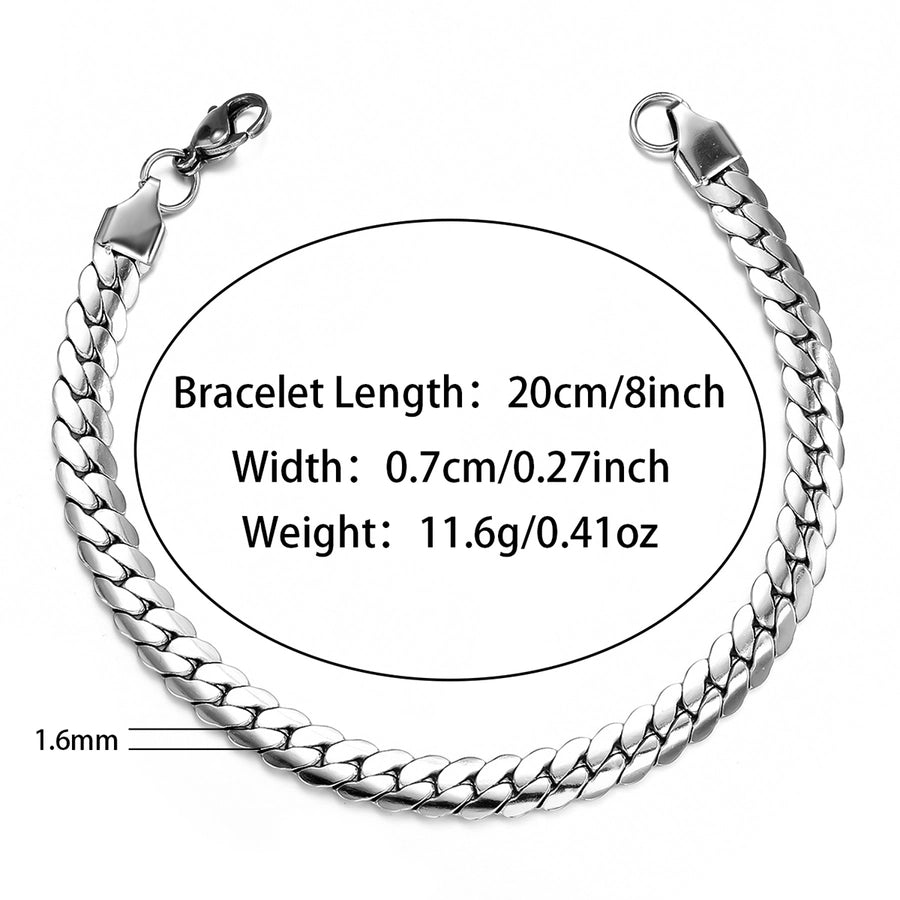 Classic Style Solid Color 304 Stainless Steel  Bracelets In Bulk Stainless Steel Bracelets