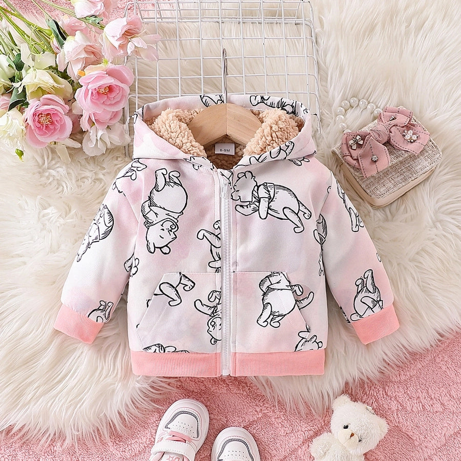 Cute Cartoon Polyester Girls Outerwear