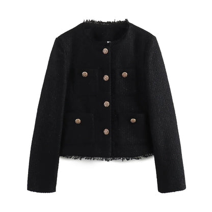 Women's Preppy Style Solid Color Single Breasted Coat Woolen Coat