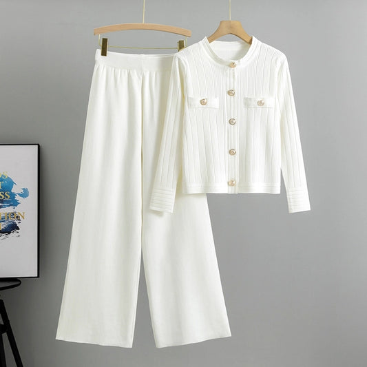 Holiday Daily Women's Vacation Simple Style Solid Color Polyester Pants Sets Pants Sets
