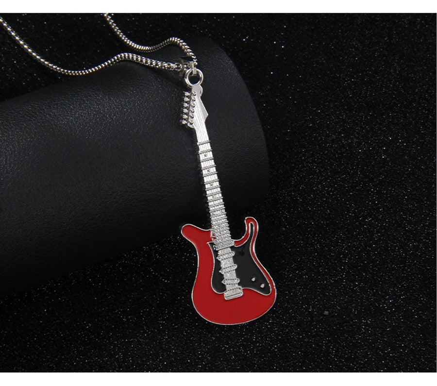 Simple Style Classic Style Guitar 201 Stainless Steel Alloy Plating Unisex Pendant Necklace