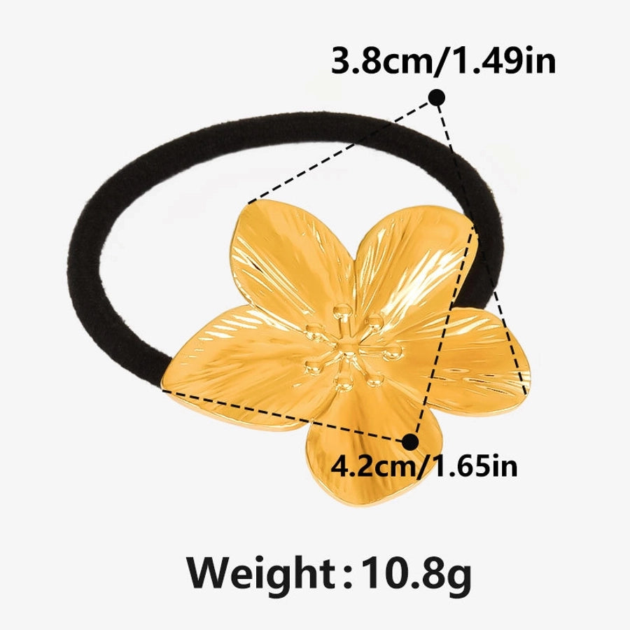 Women's Simple Style Flower 304 Stainless Steel Plating Hair Tie