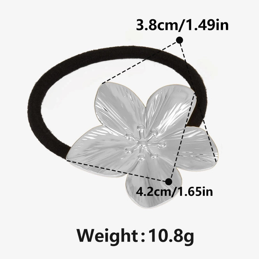 Women's Simple Style Flower 304 Stainless Steel Plating Hair Tie